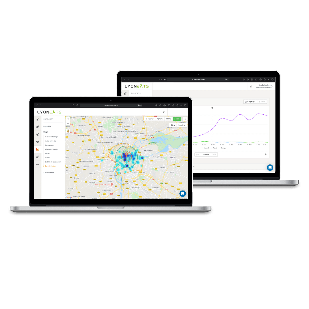 LYON Eats application, outil et solution de commande en ligne clic & collect réservation et livraison création de site web et community manager spécialisé pour les restaurants et métiers de bouche création de contenu vidéos et photos site web à emporter