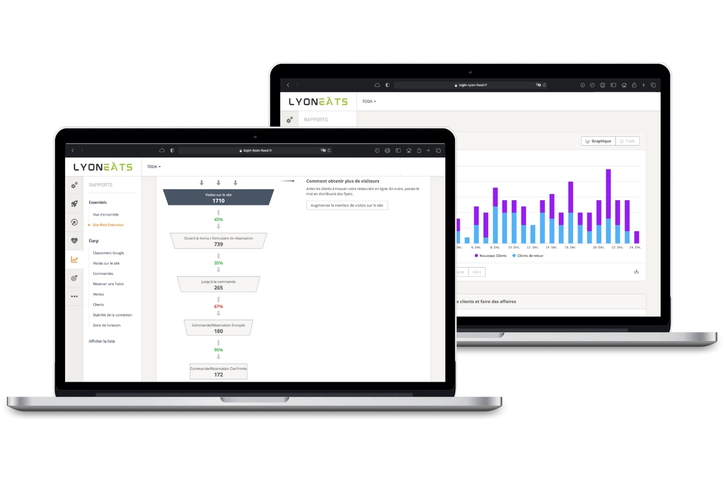LYON Eats application, outil et solution de commande en ligne clic & collect réservation et livraison création de site web et community manager spécialisé pour les restaurants et métiers de bouche création de contenu vidéos et photos site web à emporter